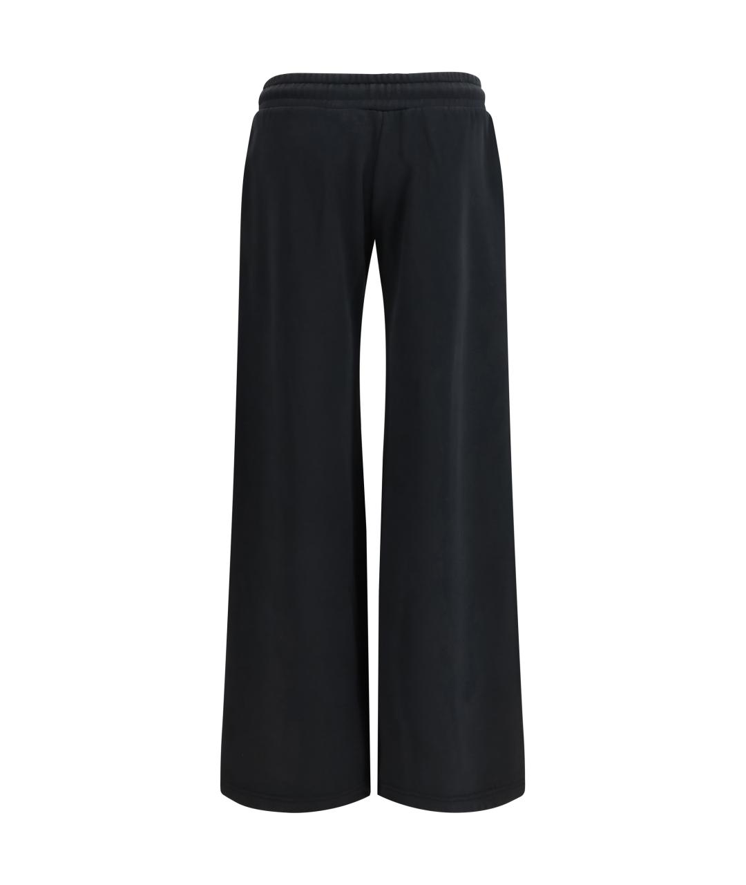 OFF-WHITE Черные хлопковые прямые брюки, фото 2