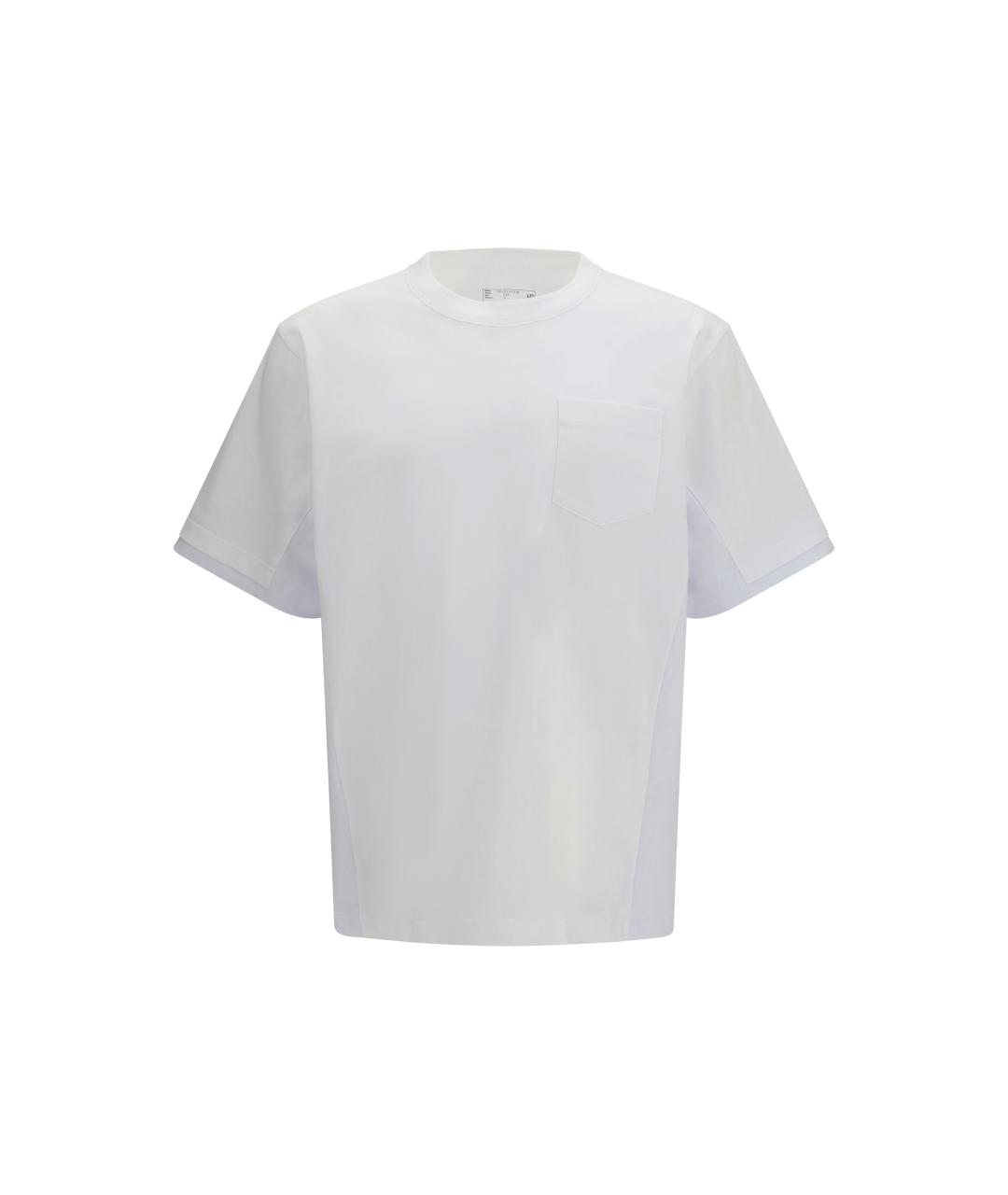 SACAI Белая хлопковая футболка, фото 4