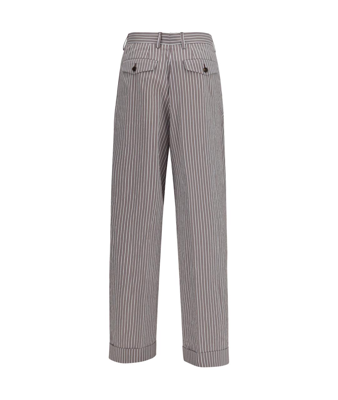 DRIES VAN NOTEN Мульти хлопковые прямые брюки, фото 2