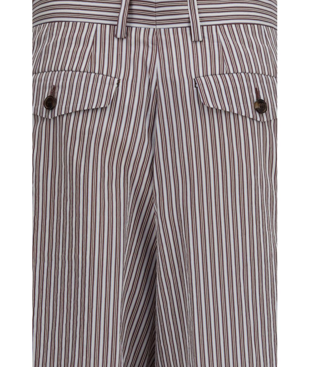 DRIES VAN NOTEN Мульти хлопковые прямые брюки, фото 3