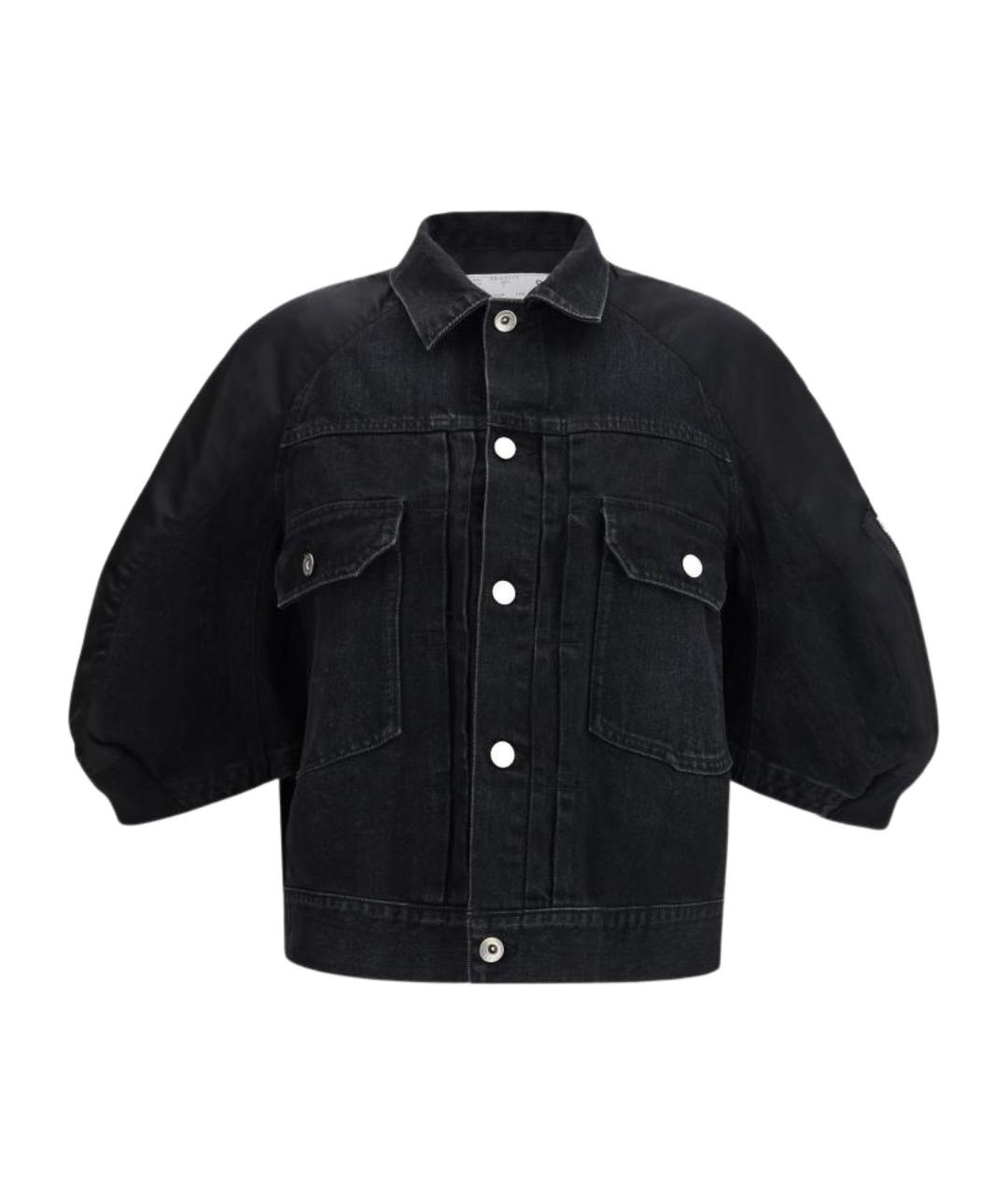 SACAI Черная хлопковая куртка, фото 1