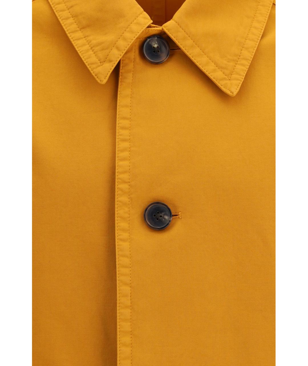 DRIES VAN NOTEN Желтая хлопковая куртка, фото 3