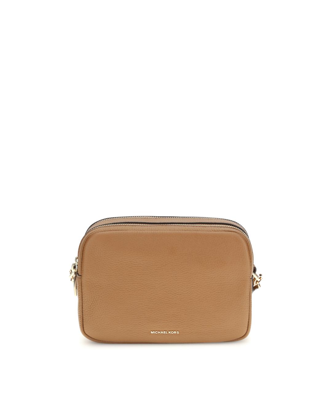 MICHAEL KORS Коричневая кожаная сумка через плечо, фото 1