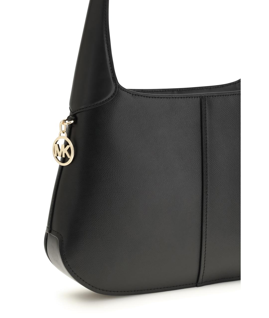 MICHAEL KORS Черная кожаная сумка с короткими ручками, фото 4