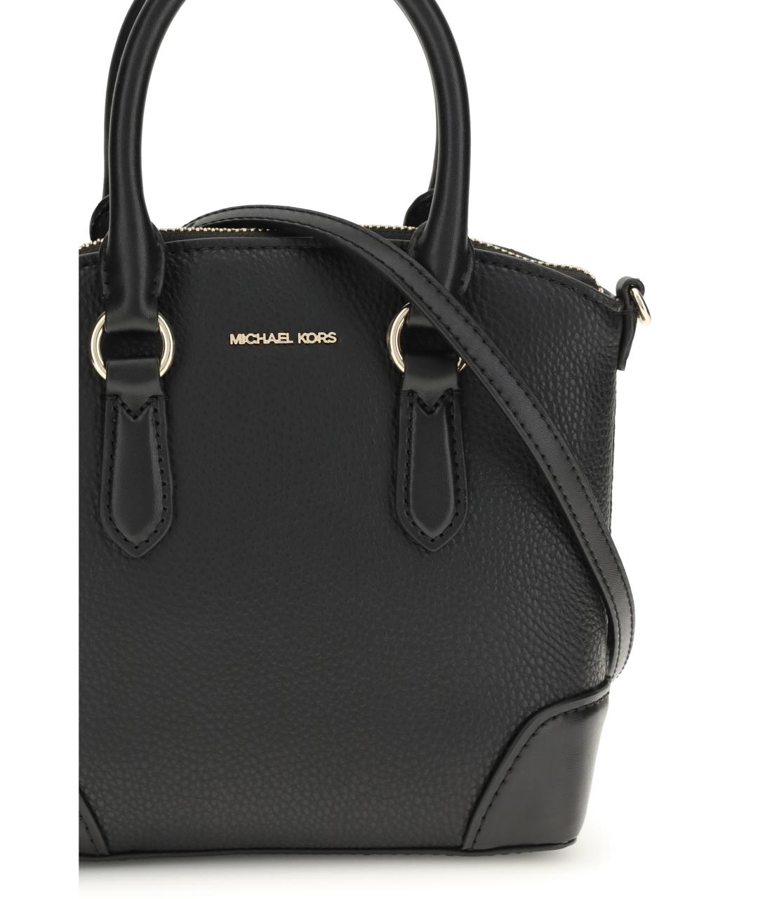 MICHAEL KORS Черная кожаная сумка тоут, фото 4