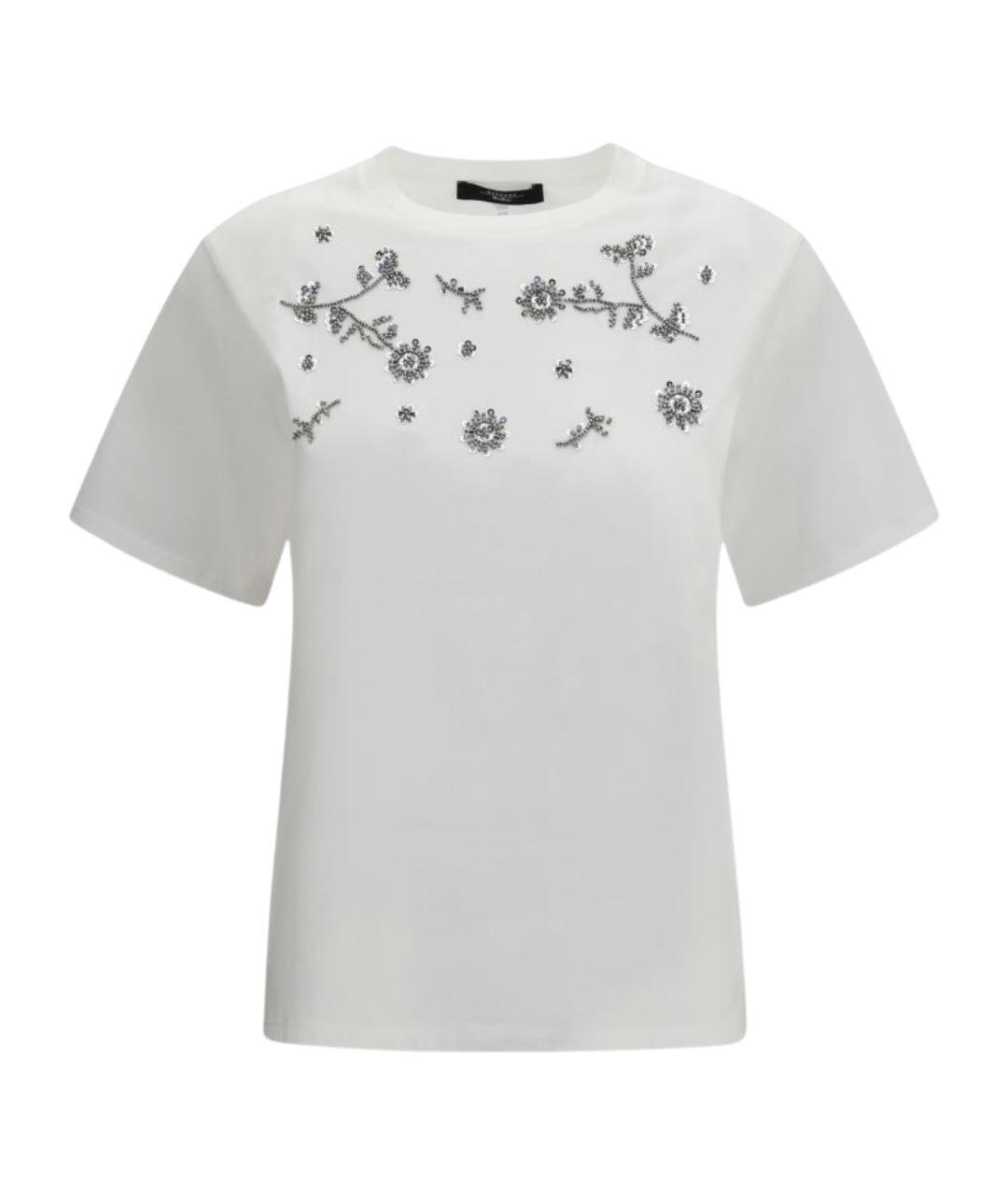 WEEKEND MAX MARA Белая хлопковая футболка, фото 1