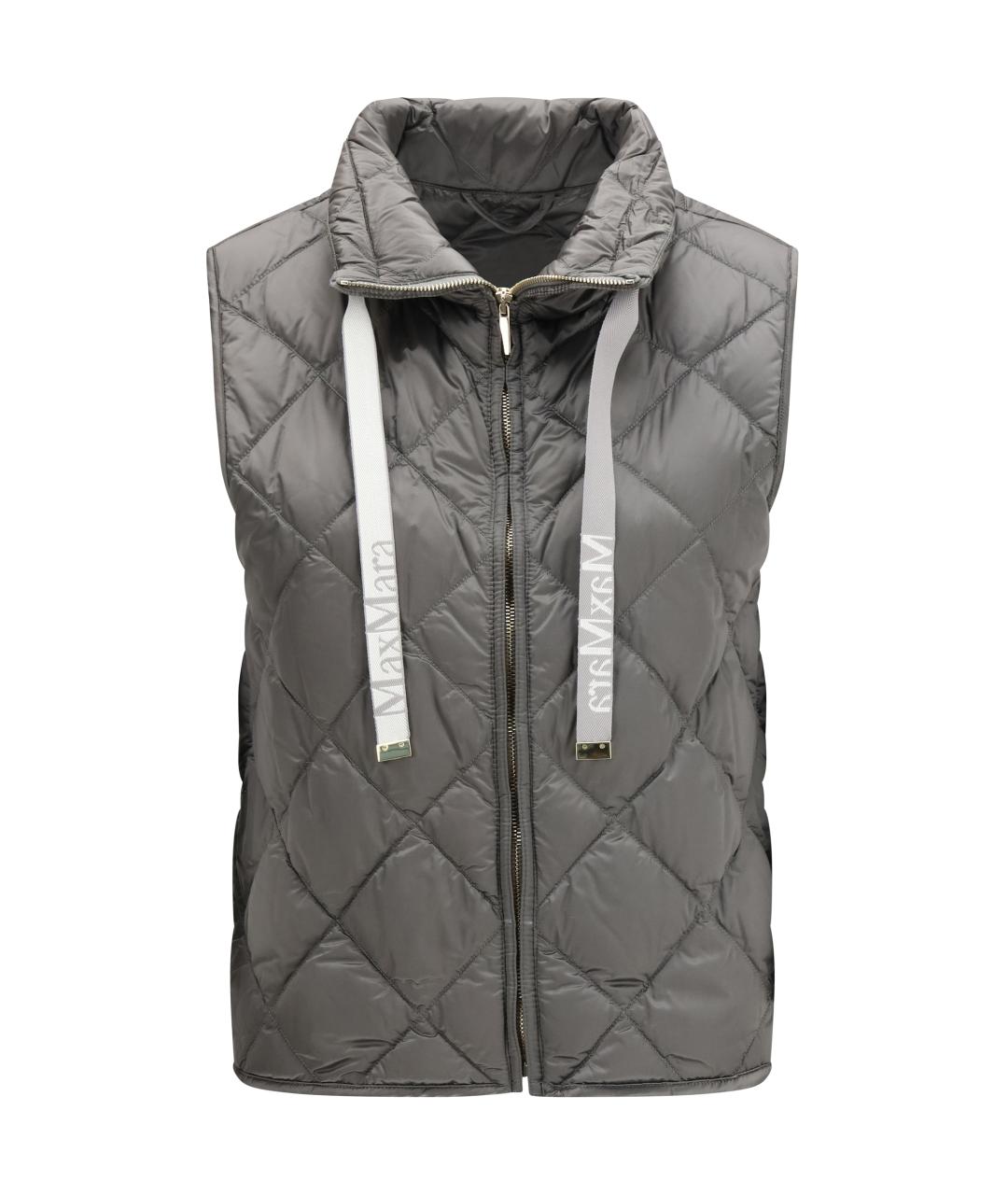 MAX MARA Серый полиамидовый жилет, фото 1