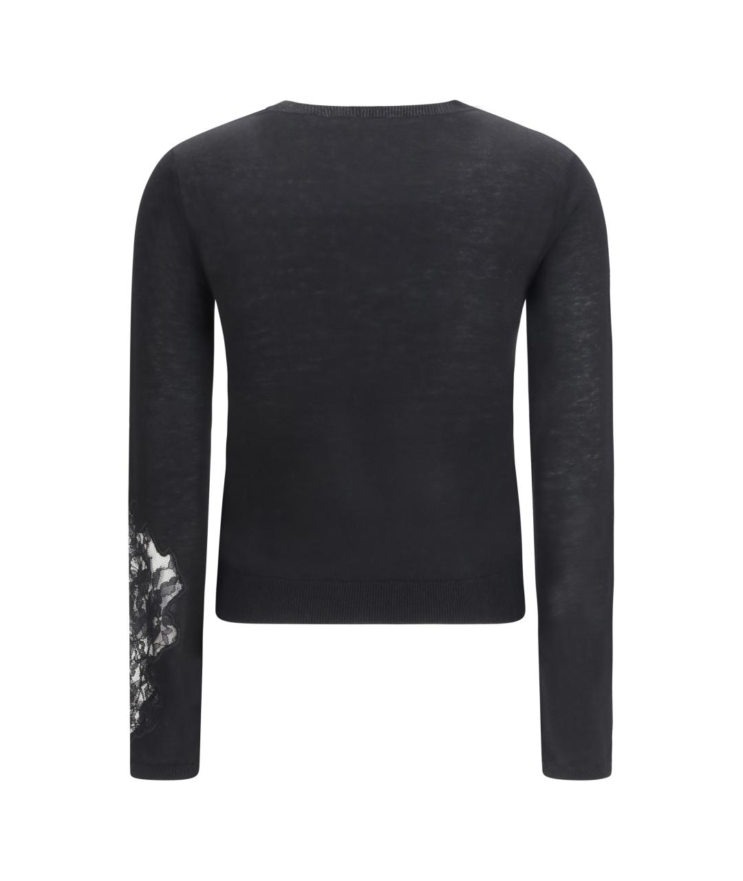 MAX MARA STUDIO Черный шелковый джемпер / свитер, фото 2