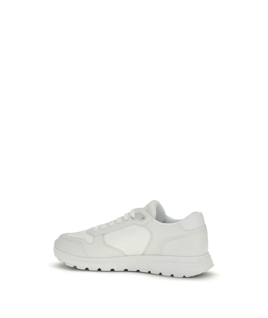 PRADA Белые низкие кроссовки / кеды, фото 3