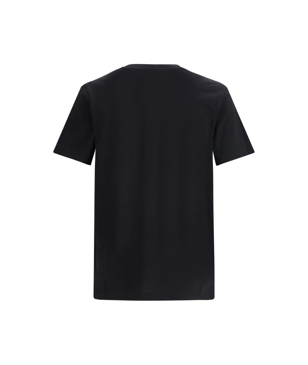 MOSCHINO Черная хлопковая футболка, фото 2