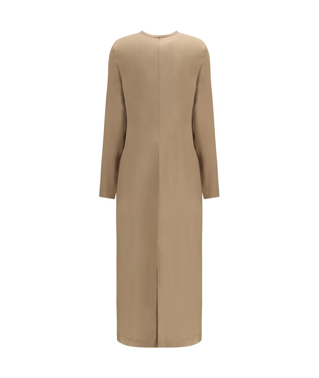 TOTEME Бежевое вискозное повседневное платье, фото 2