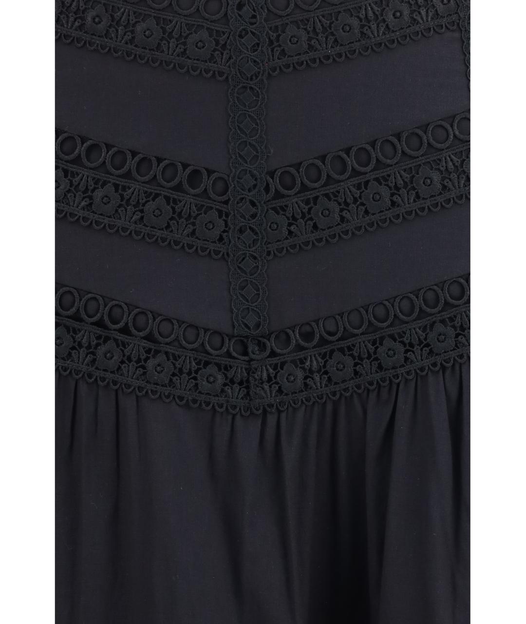 CHARO RUIZ Черная хлопковая юбка миди, фото 3