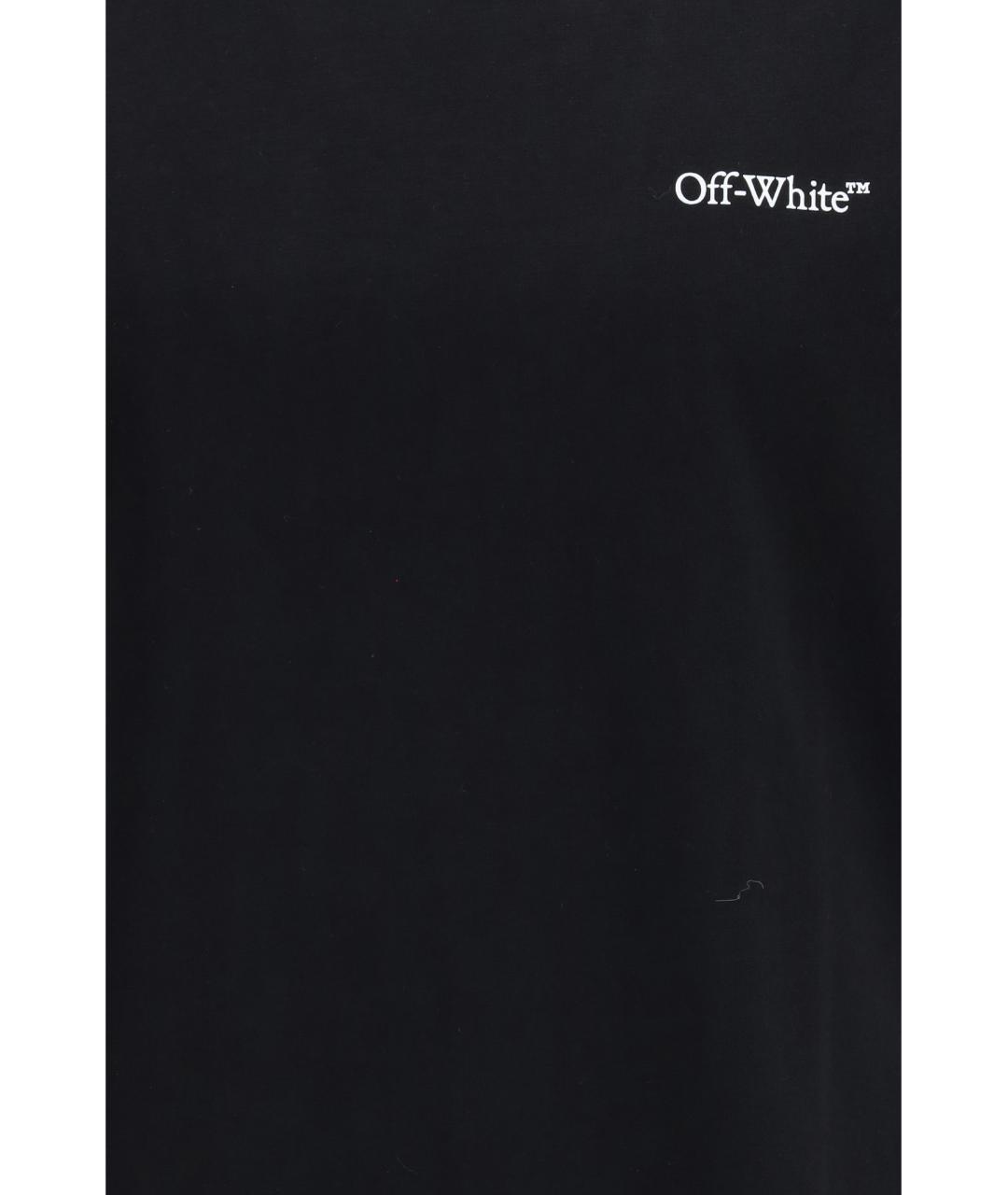 OFF-WHITE Черная хлопковая футболка, фото 3