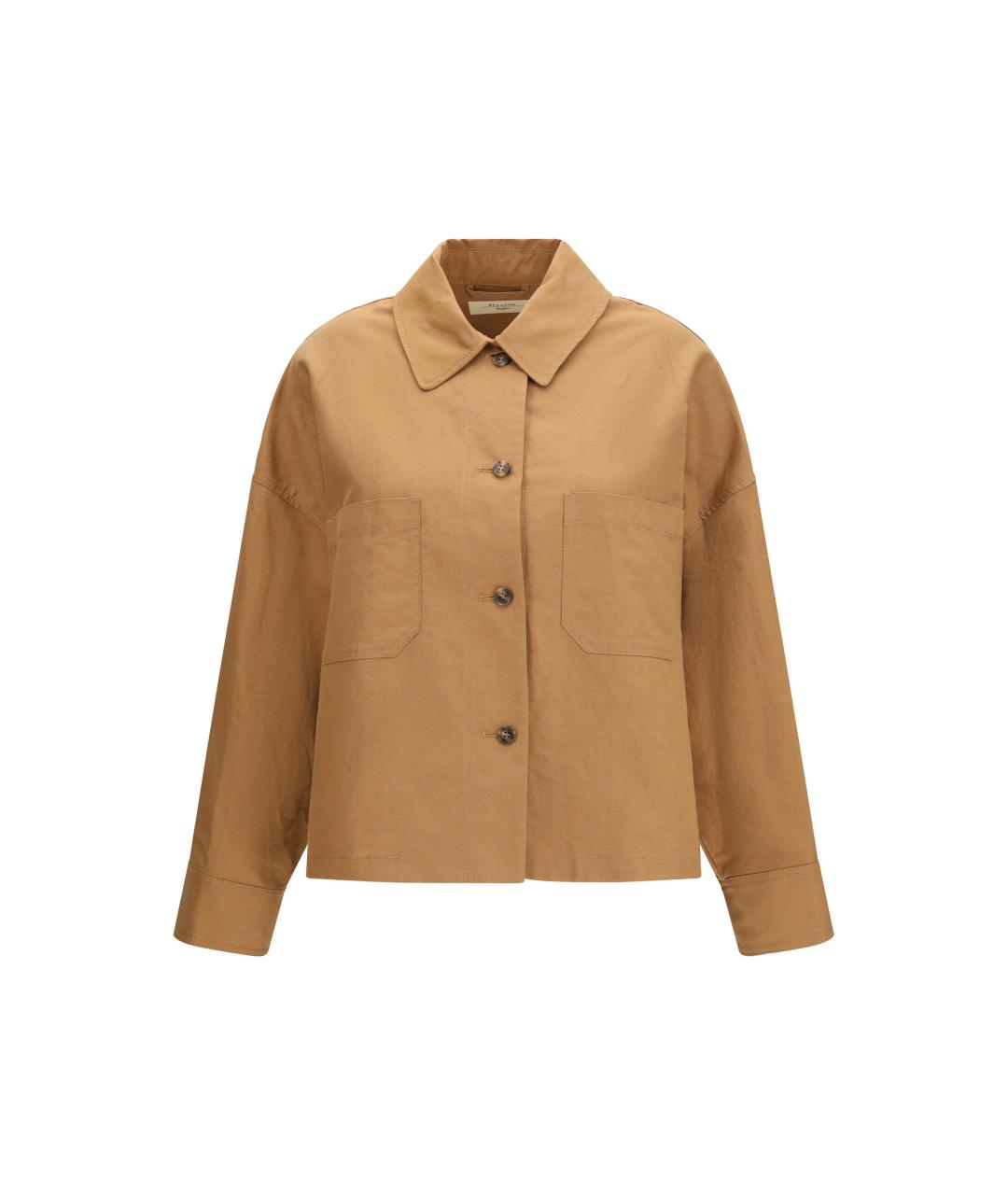 WEEKEND MAX MARA Коричневая хлопковая куртка, фото 1