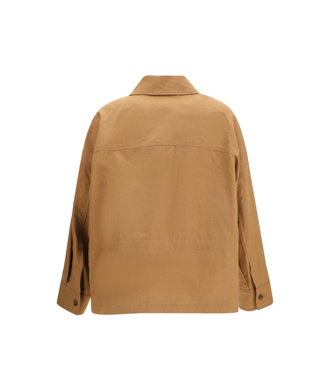 WEEKEND MAX MARA Коричневая хлопковая куртка, фото 2