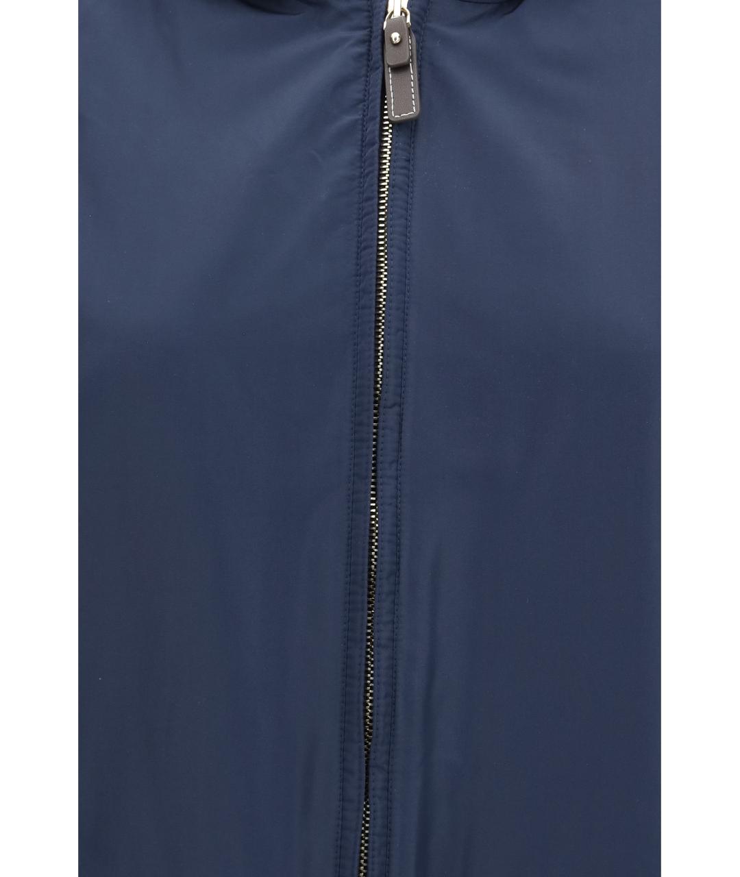 'S MAX MARA Темно-синий полиэстеровый тренч/плащ, фото 3