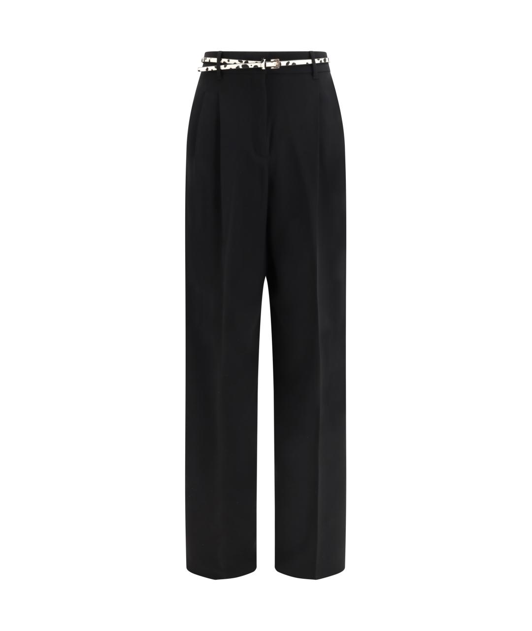 MAX MARA STUDIO Черные ацетатные прямые брюки, фото 1