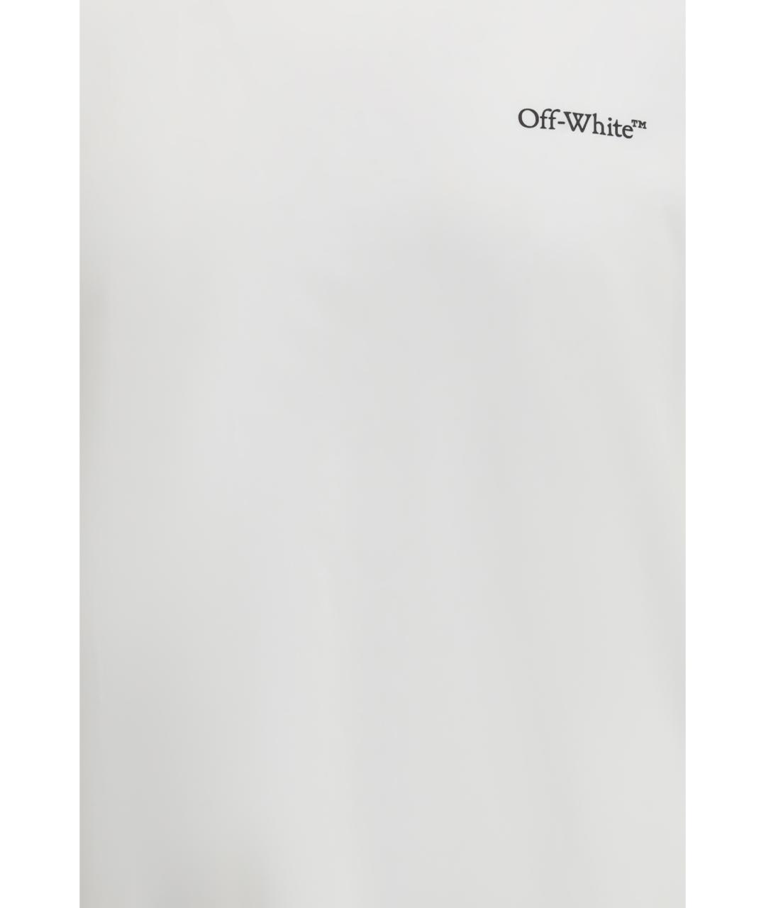 OFF-WHITE Белая хлопковая футболка, фото 3
