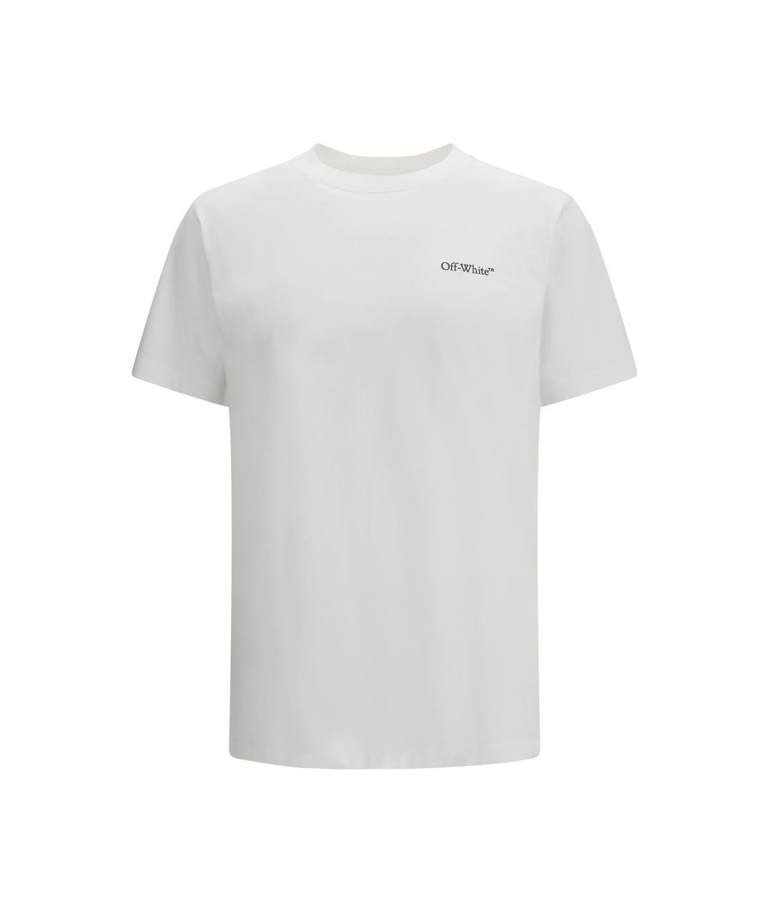 OFF-WHITE Белая хлопковая футболка, фото 1