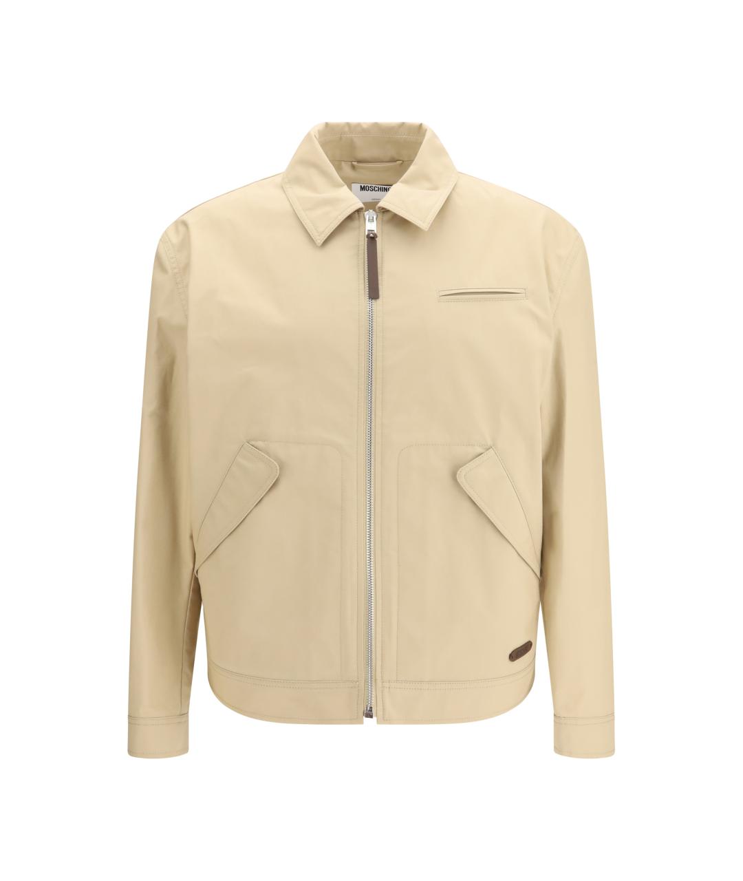 MOSCHINO Бежевая хлопковая куртка, фото 1