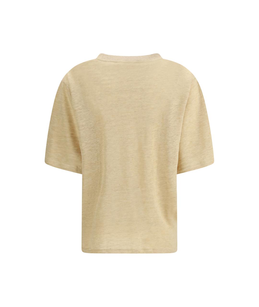 ROHE Бежевая льняная футболка, фото 2