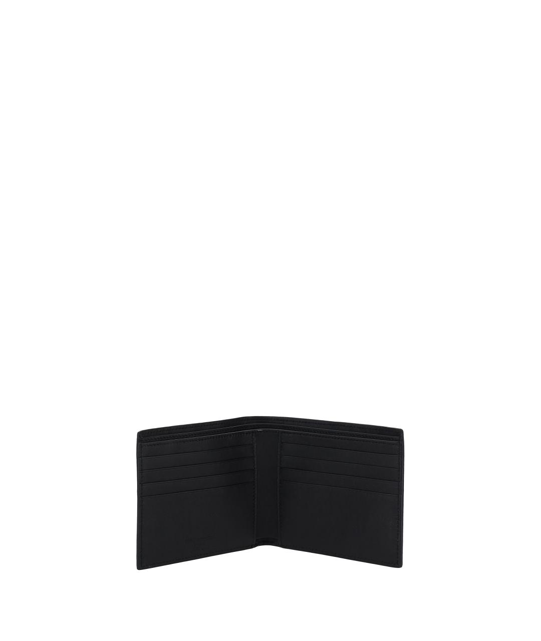 SAINT LAURENT Черный кожаный кошелек, фото 3