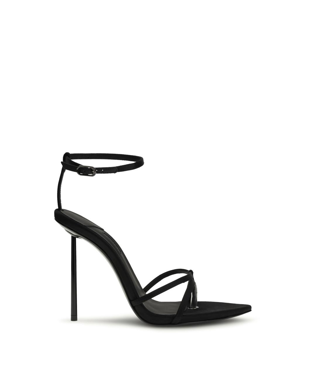 LE SILLA Черные текстильные босоножки, фото 4