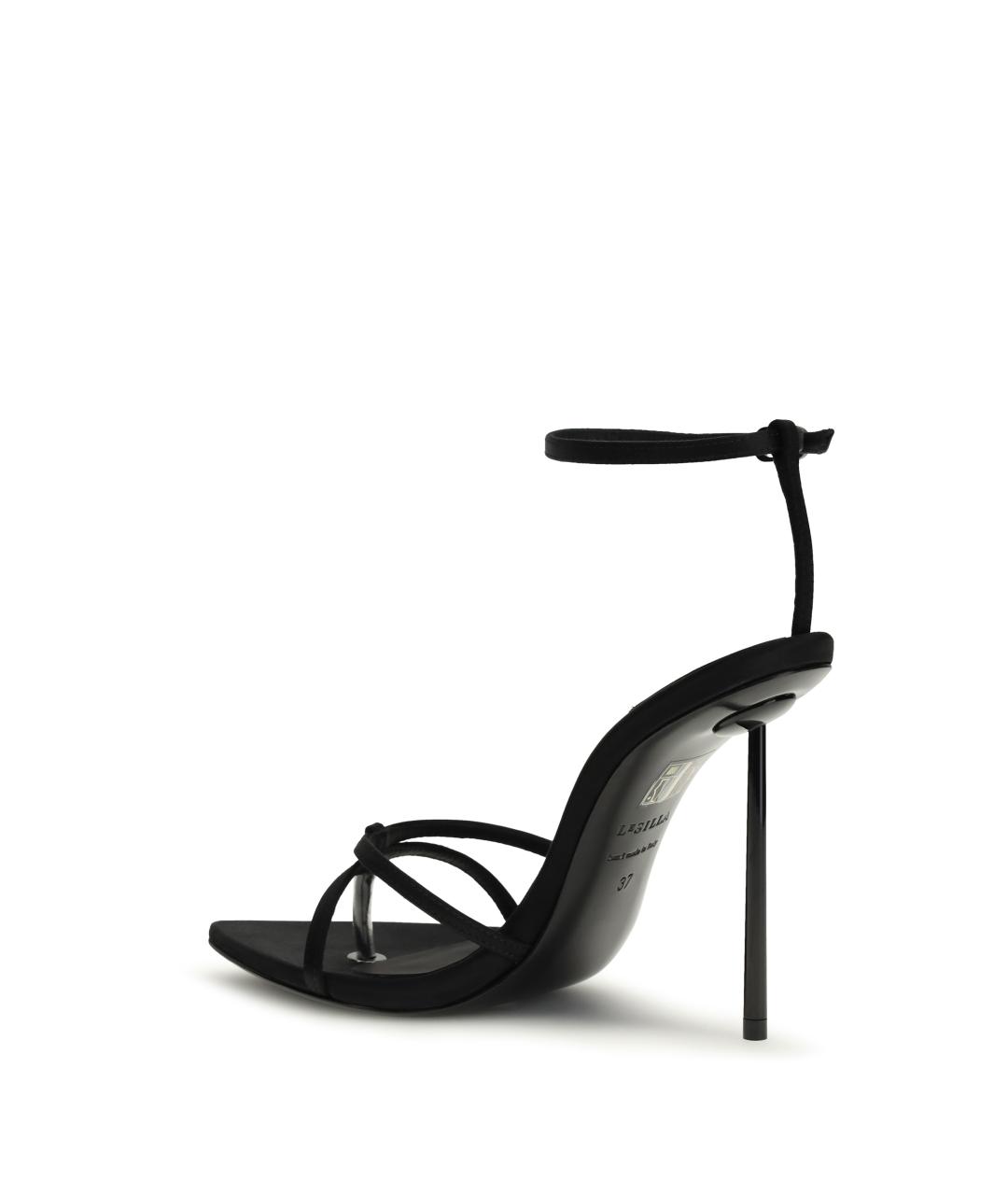 LE SILLA Черные текстильные босоножки, фото 3