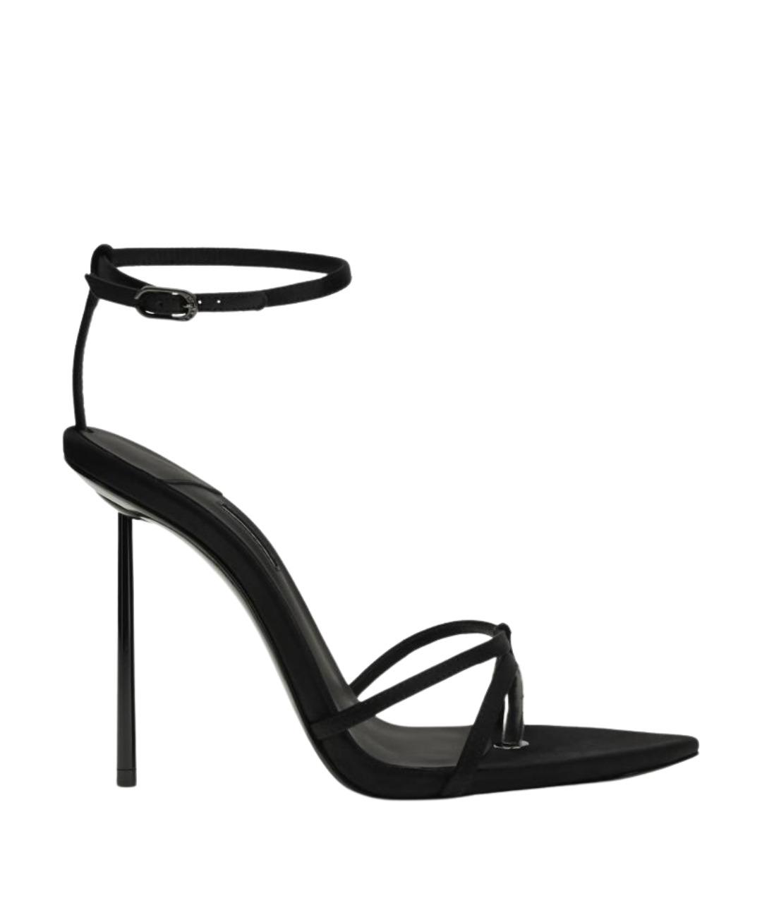 LE SILLA Черные текстильные босоножки, фото 1