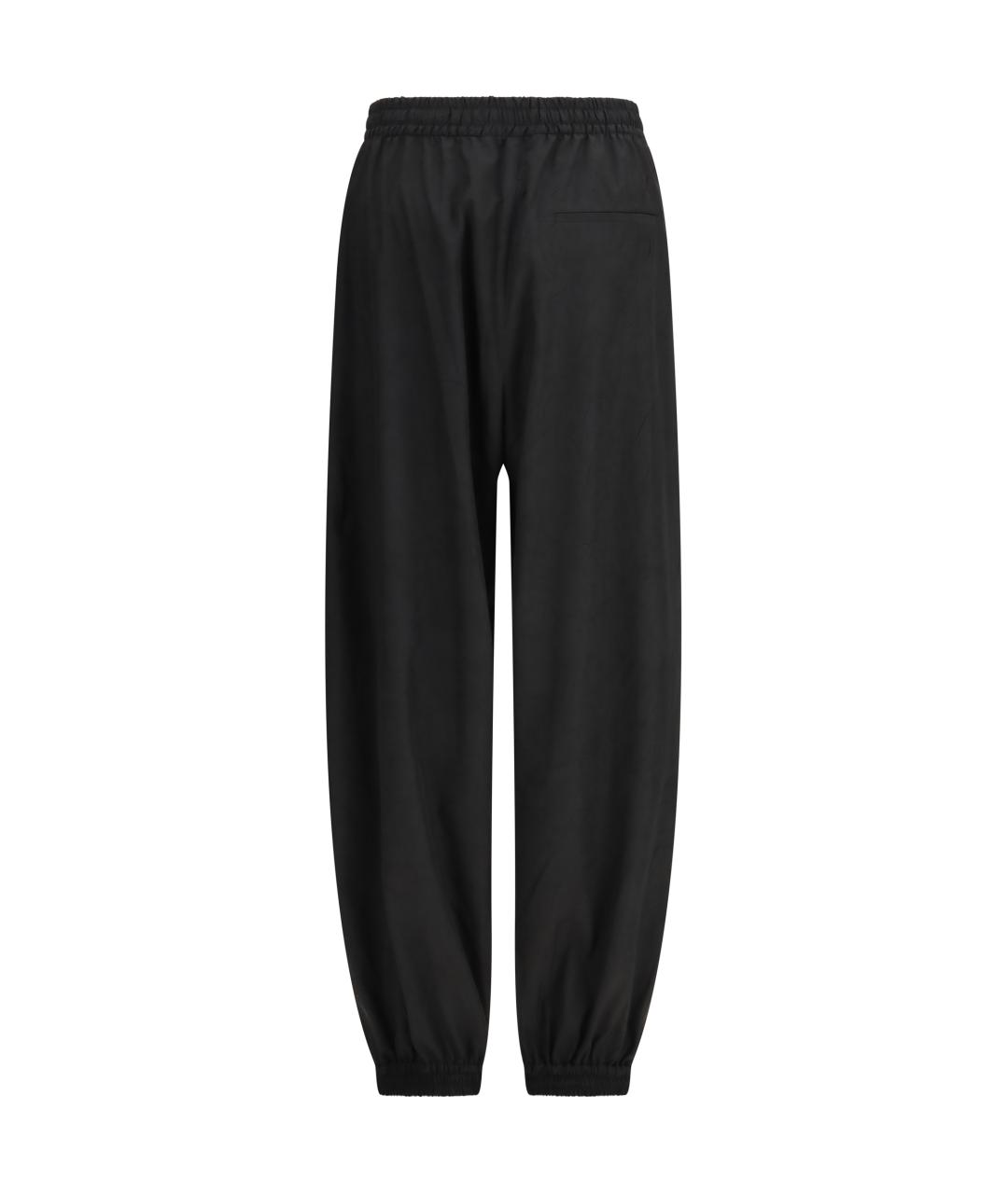 ROHE Черные полиэстеровые прямые брюки, фото 2