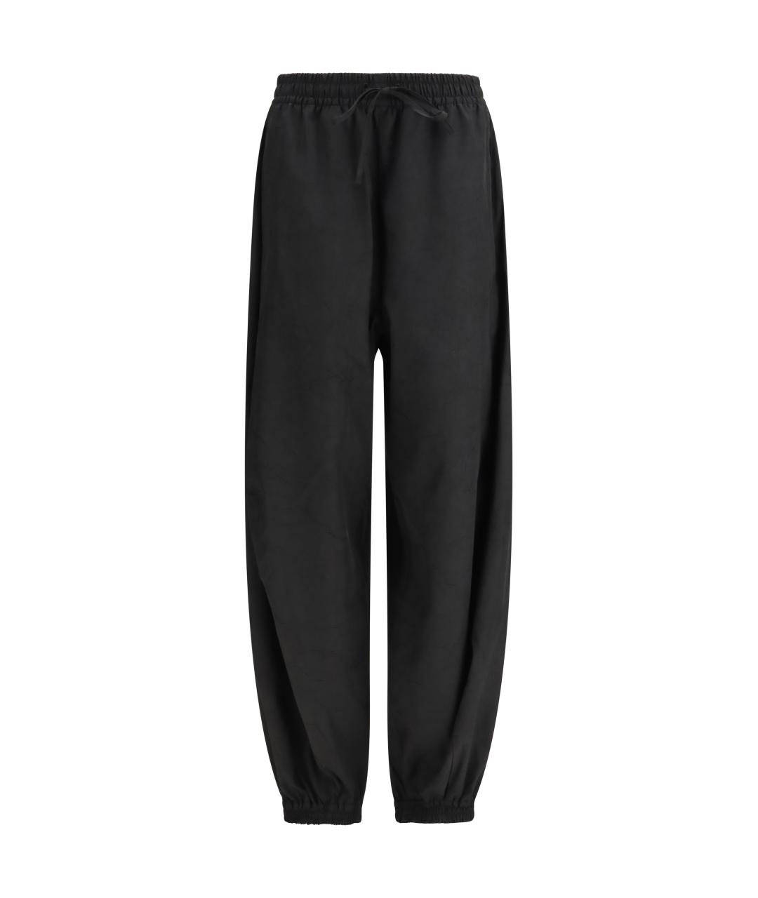 ROHE Черные полиэстеровые прямые брюки, фото 1