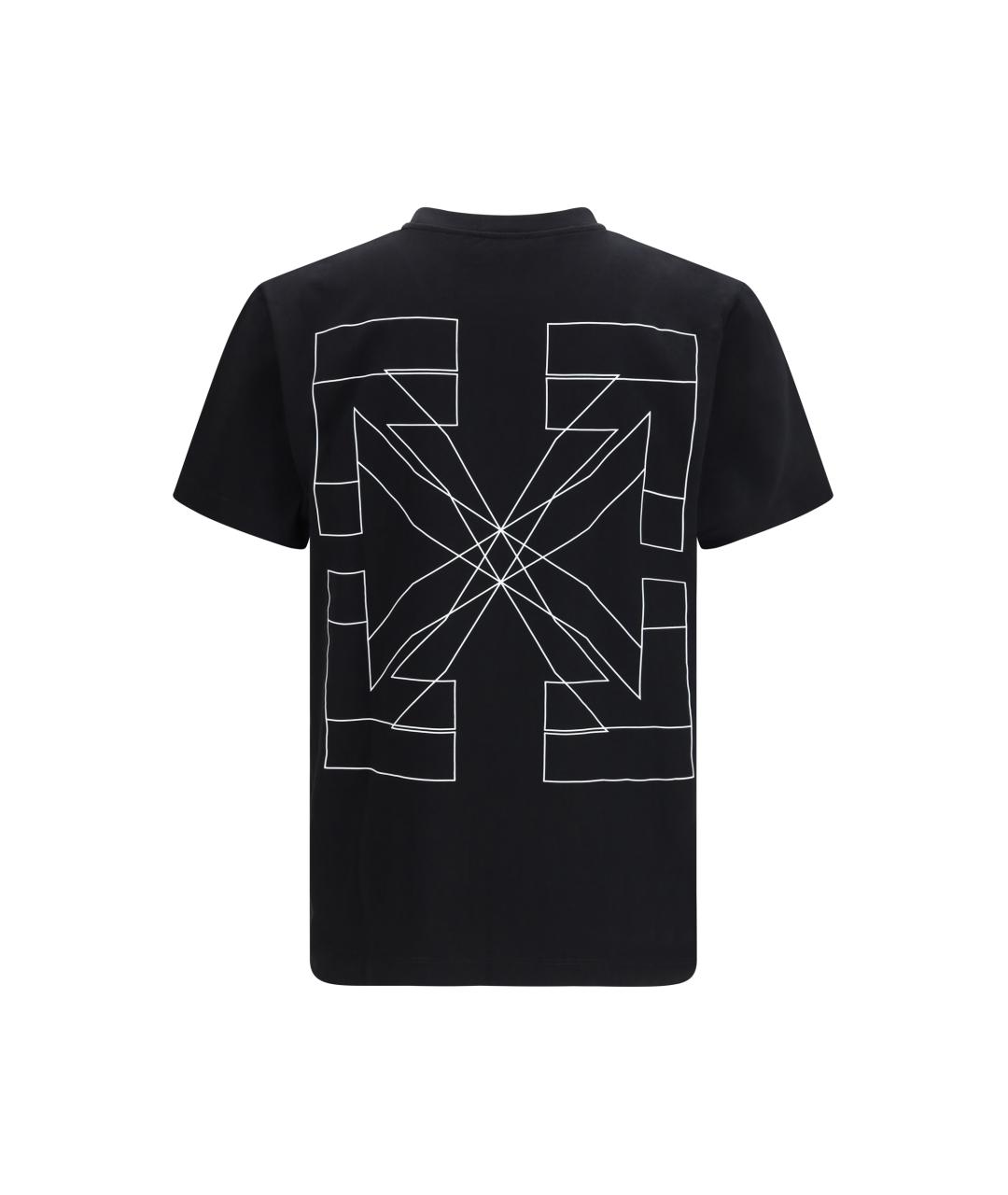 OFF-WHITE Черная хлопковая футболка, фото 2