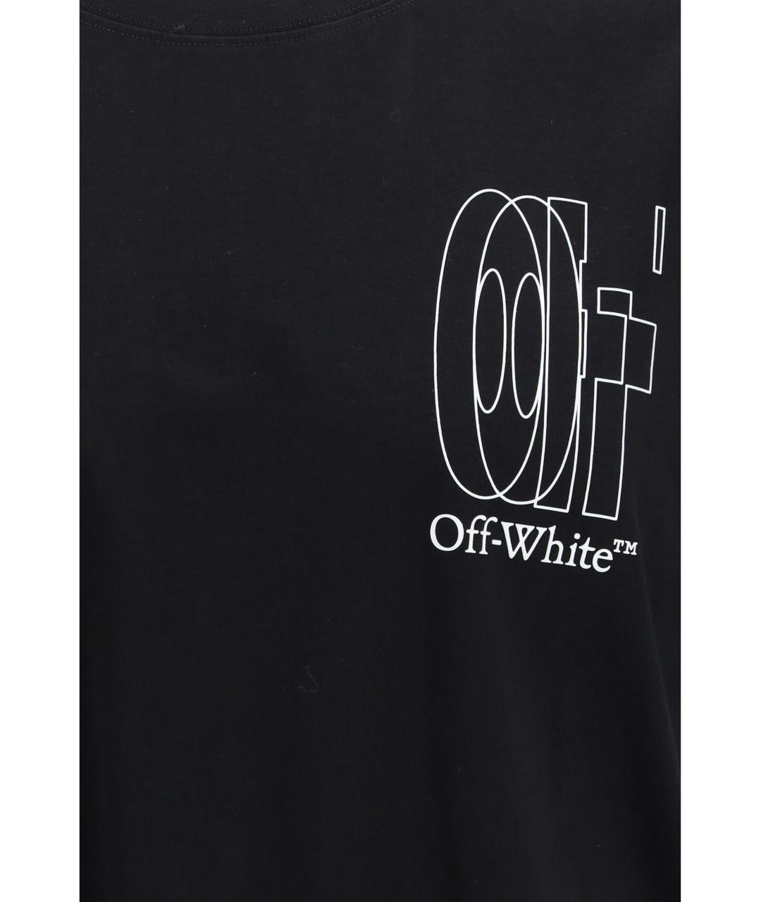 OFF-WHITE Черная хлопковая футболка, фото 3