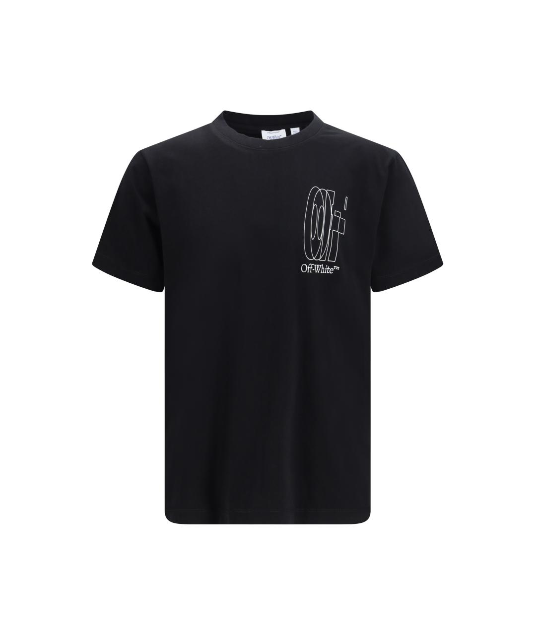 OFF-WHITE Черная хлопковая футболка, фото 4