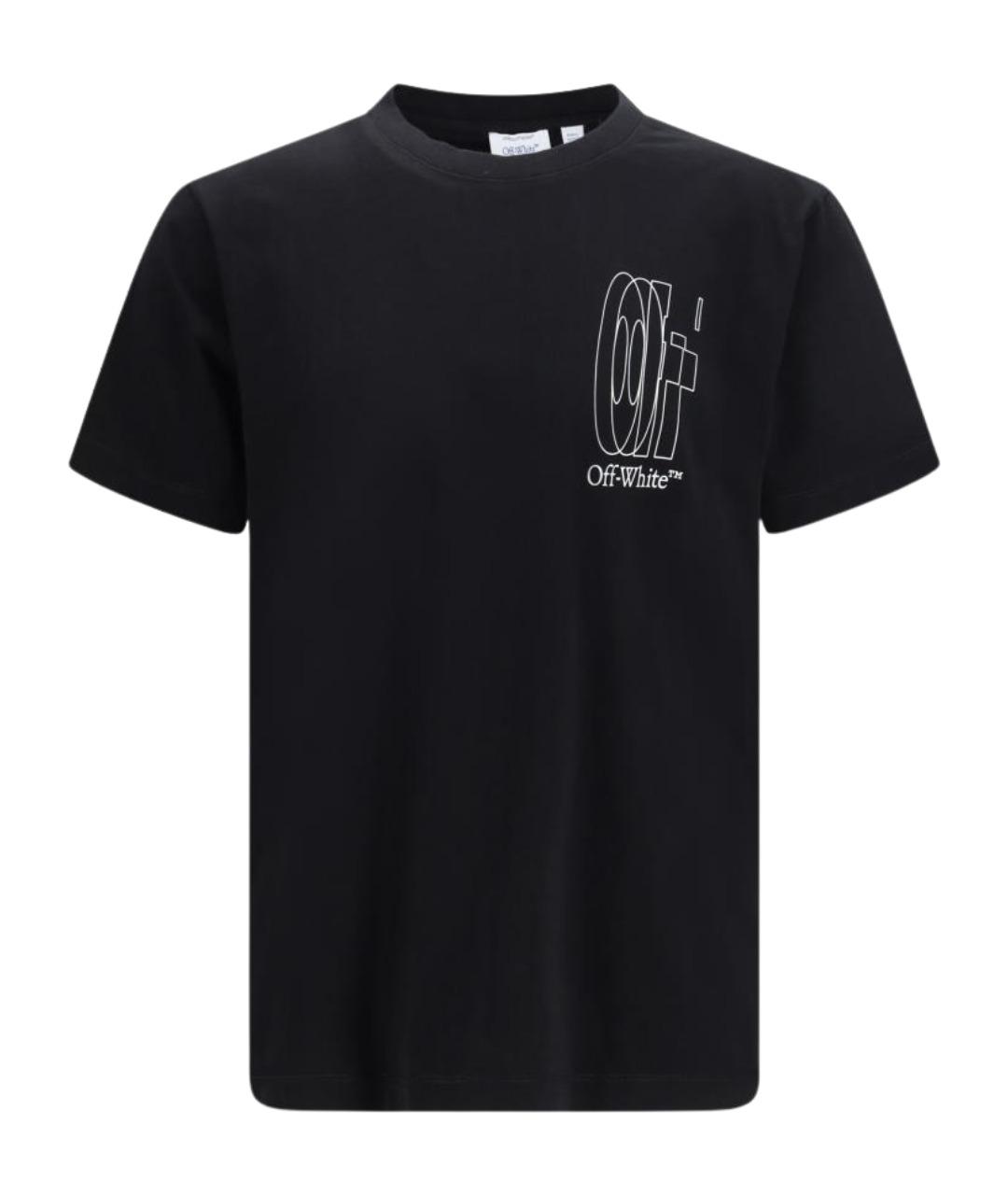 OFF-WHITE Черная хлопковая футболка, фото 1