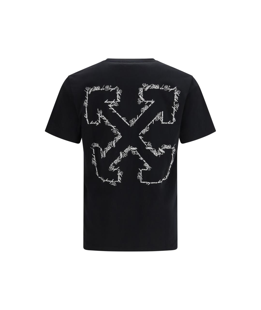 OFF-WHITE Черная хлопковая футболка, фото 2