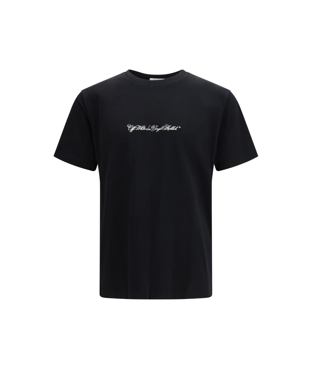 OFF-WHITE Черная хлопковая футболка, фото 4