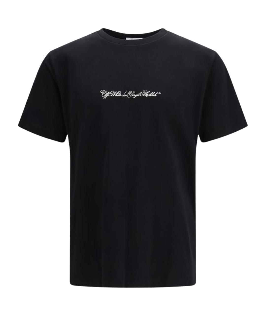 OFF-WHITE Черная хлопковая футболка, фото 1