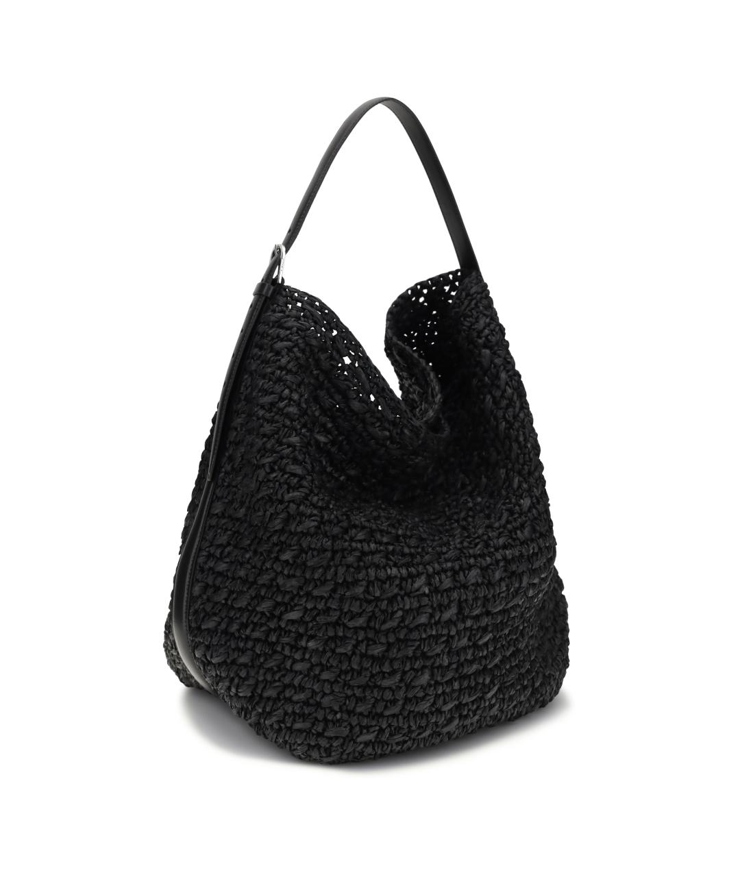 TOTEME Черная пелетеная сумка тоут, фото 2