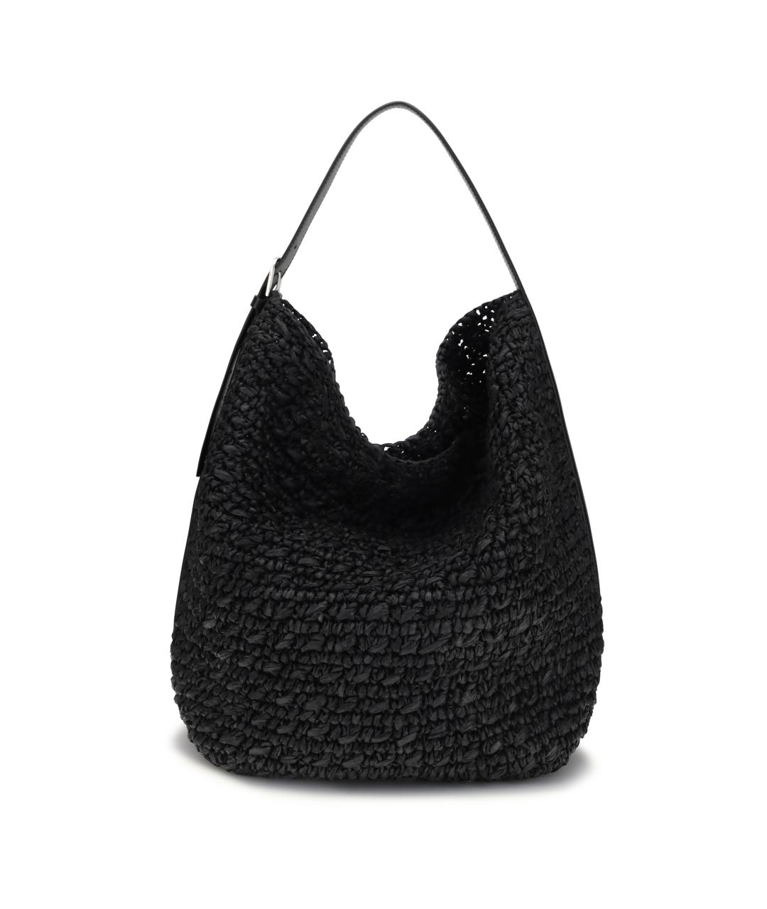 TOTEME Черная пелетеная сумка тоут, фото 1