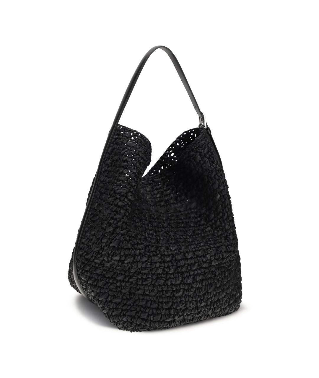 TOTEME Черная пелетеная сумка тоут, фото 3