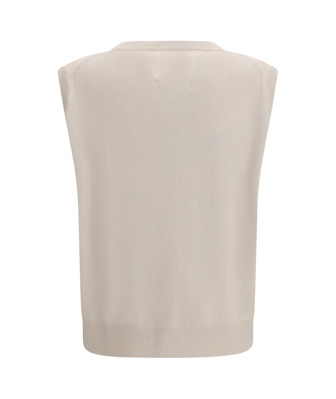 EXTREME CASHMERE Бежевая кашемировая жилетка, фото 2