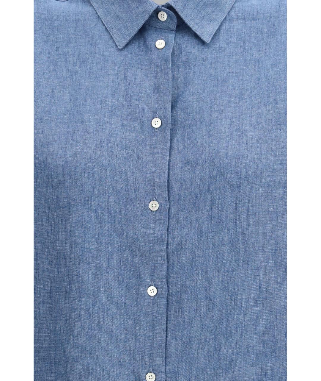 ROHE Синяя льняная рубашка, фото 3