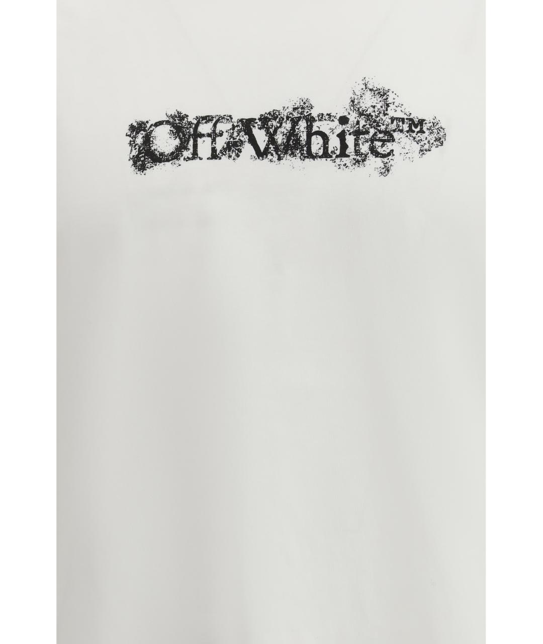 OFF-WHITE Белая хлопковая футболка, фото 3