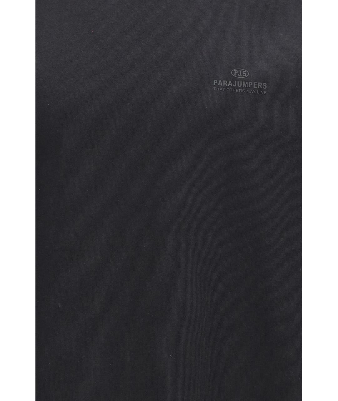 PARAJUMPERS Черная хлопковая футболка, фото 3