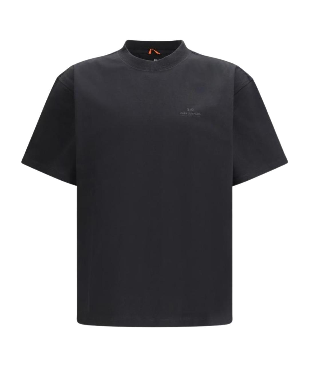 PARAJUMPERS Черная хлопковая футболка, фото 1