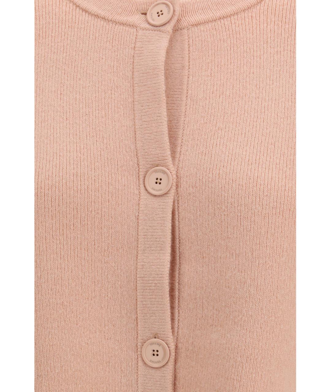 TOTEME Розовый шерстяной кардиган, фото 3