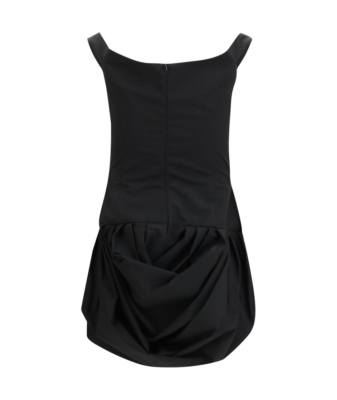 MAGDA BUTRYM Черное полиэстеровое повседневное платье, фото 2