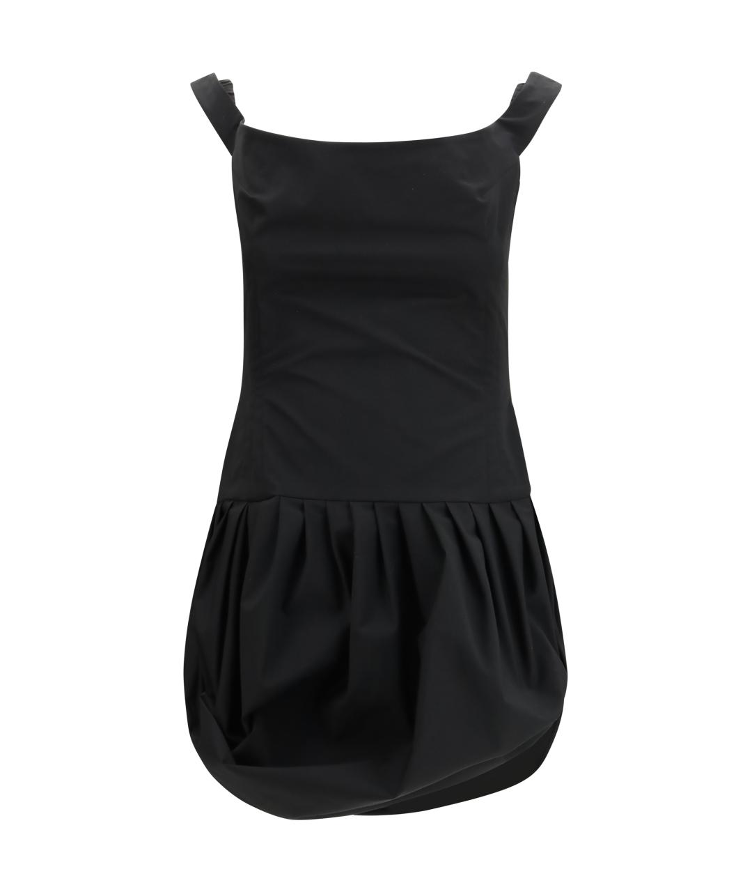 MAGDA BUTRYM Черное полиэстеровое повседневное платье, фото 1