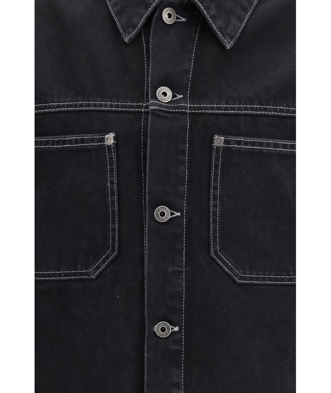 OFF-WHITE Черная хлопковая куртка, фото 3